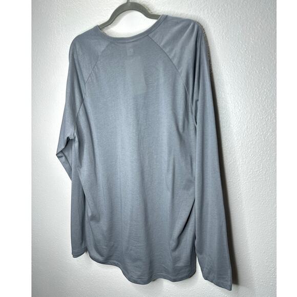 Alternative Earth Ocean Gray Raglan Sleeve Round Neck Henley Tee XL - Picture 6 of 14